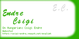 endre csigi business card